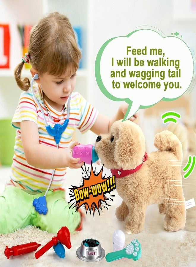 Koonie Walking Toy Dog, Singing, Walking, Barking, Tail Wagging, Kids Girls Plush Electronic Interactive Dog, Realistic Stuffed Puppy Animal Dog, Toys Gifts for 2 3 4 5 Years Girls Boys - Image 3